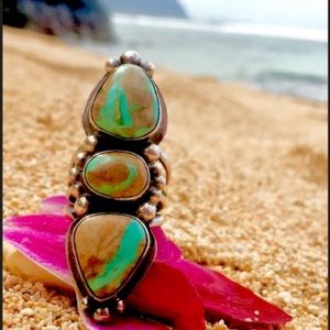 ❌SOLD❌PHENOMENAL ROYSTON STERLING TURQUOISE RING!